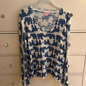 Lilly Pulitzer Elephant Sweater